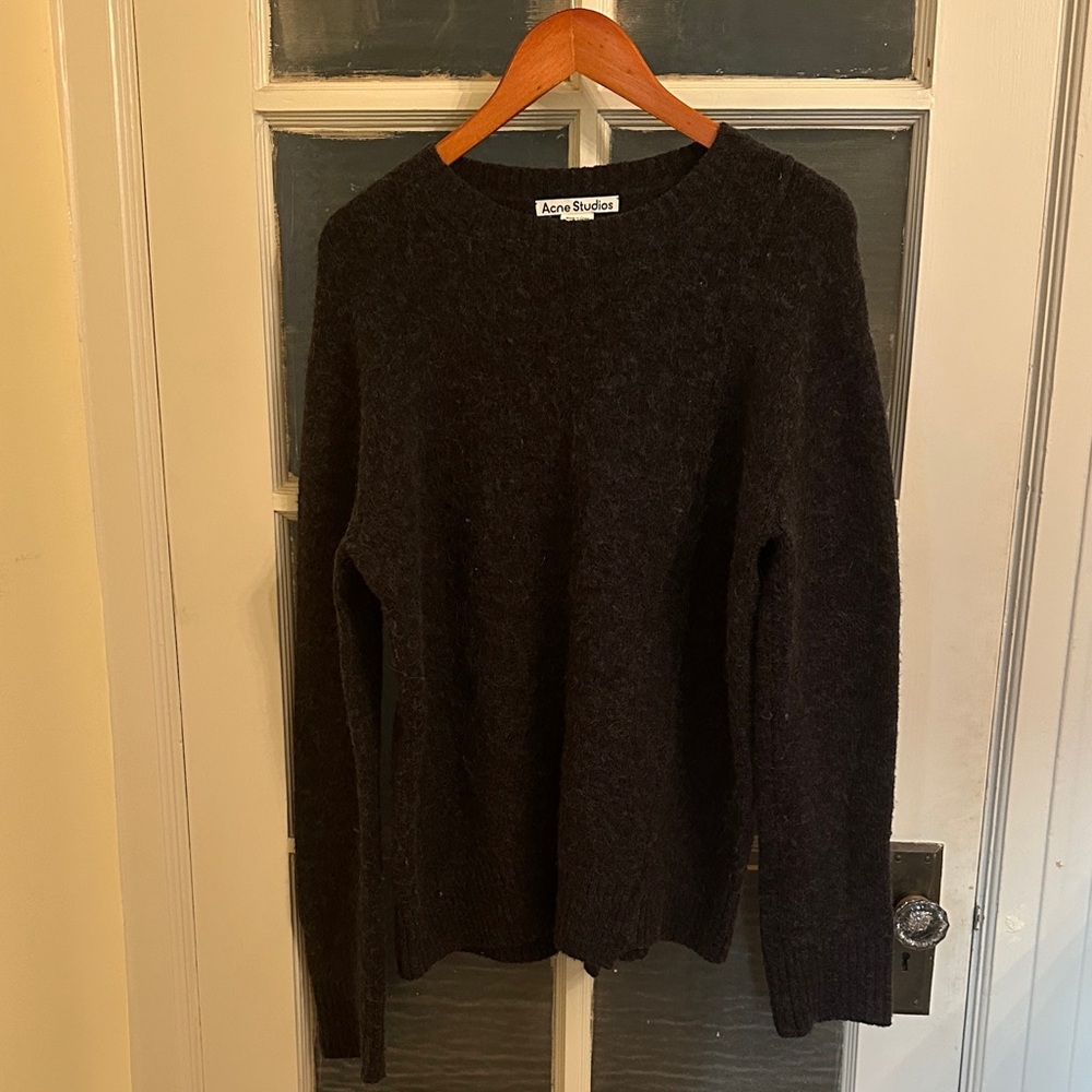 Acne Studios Charcoal Knit Pullover Alpaca Blend